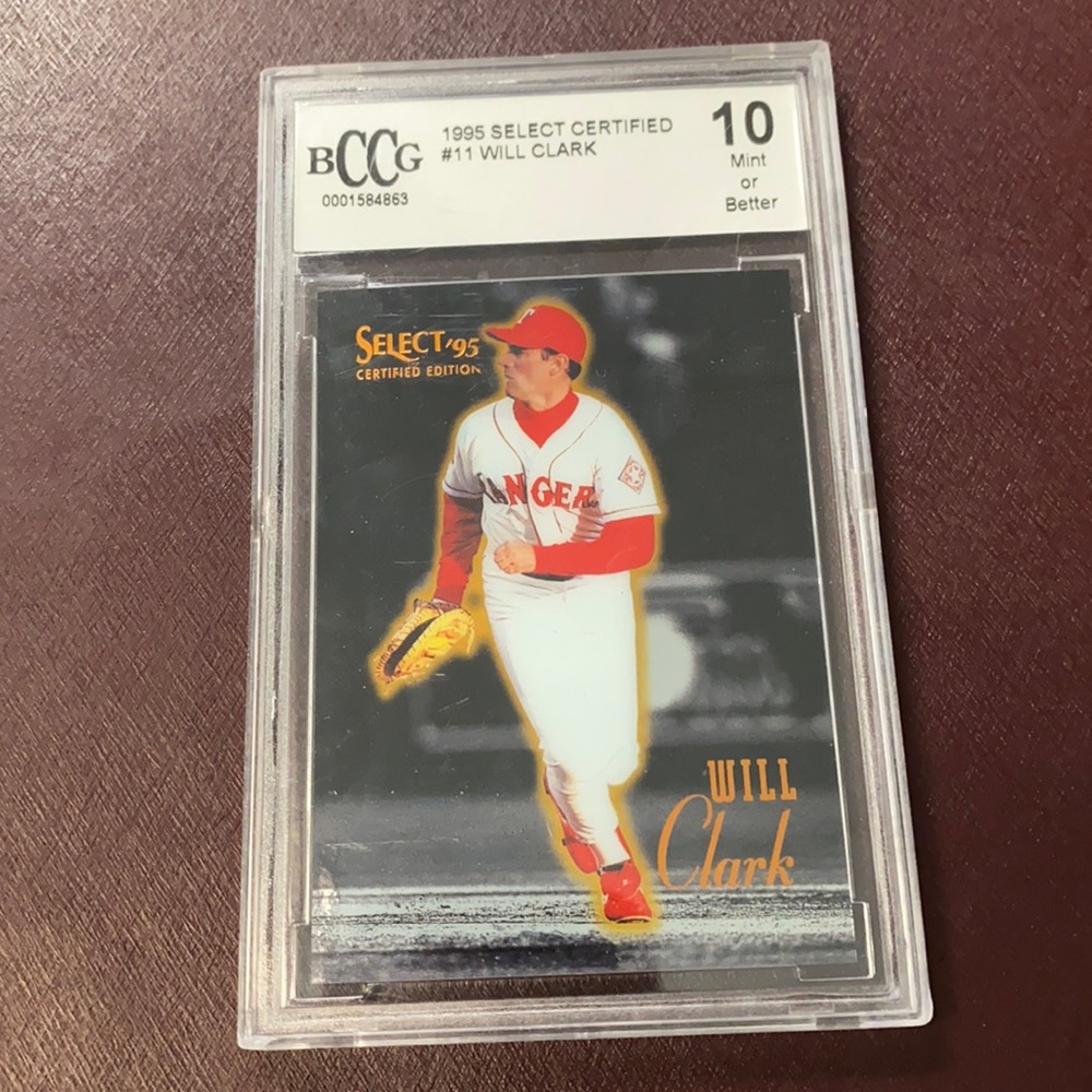 Will Clark Baseball Card.  Graded mint.  1995.